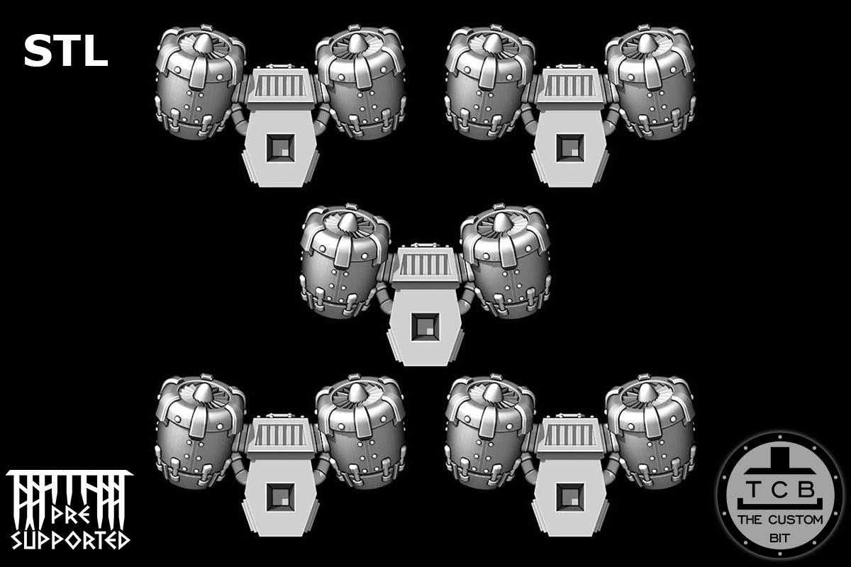 THECUSTOMBIT THE CUSTOM BIT TCB BLACK TEMPLAR PRIMARIS BLADEGUARD JUMP PACK JET PACK BACK PACK