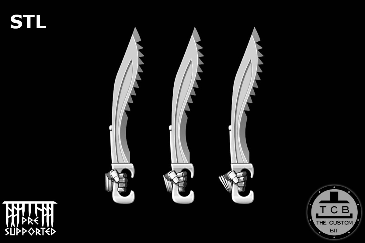 THE CUSTOM BIT TCB SONS OF HELLAS CHAIN SWORD KOPIS SWORD