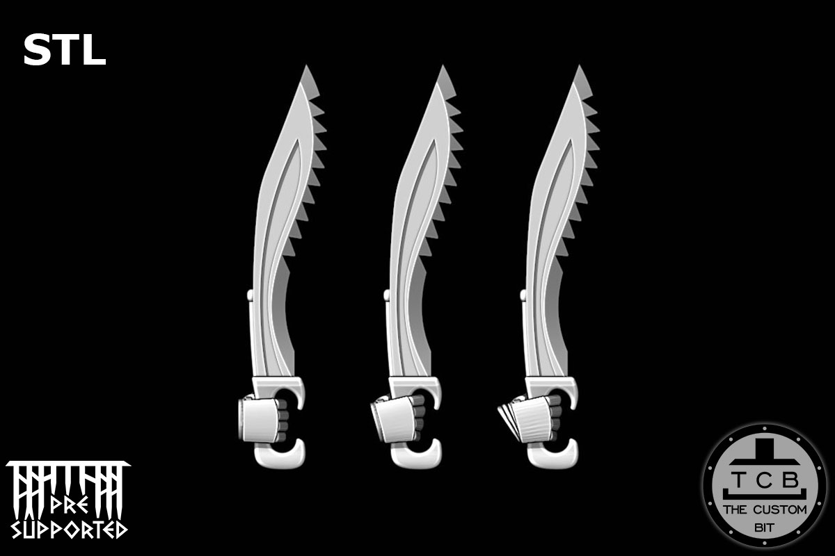 THE CUSTOM BIT TCB SONS OF HELLAS CHAIN SWORD KOPIS SWORD