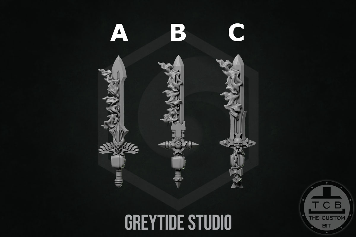 THE CUSTOM BIT TCB KICKSTARTER GREYTIDE STUDIO PRIMARIS BITS SPACEMARINES SWORDS ETERNAL PILGRIM