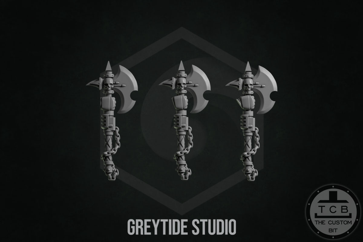 THE CUSTOM BIT TCB KICKSTARTER GREYTIDE STUDIO PRIMARIS BITS SPACEMARINES AXES ETERNAL PILGRIM