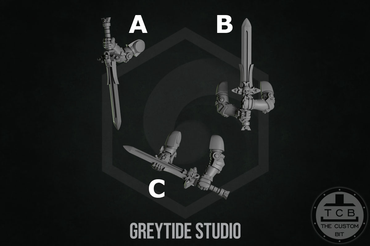 THE CUSTOM BIT TCB KICKSTARTER GREYTIDE STUDIO PRIMARIS BITS SPACEMARINES SWORDS ETERNAL PILGRIM