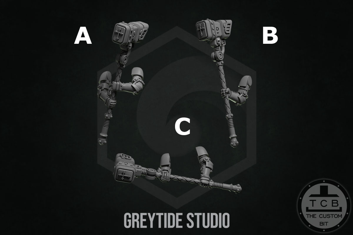 THE CUSTOM BIT TCB KICKSTARTER GREYTIDE STUDIO PRIMARIS BITS SPACEMARINES GS021 2 HANDED WEAPONS 04 ETERNAL PILGRIM