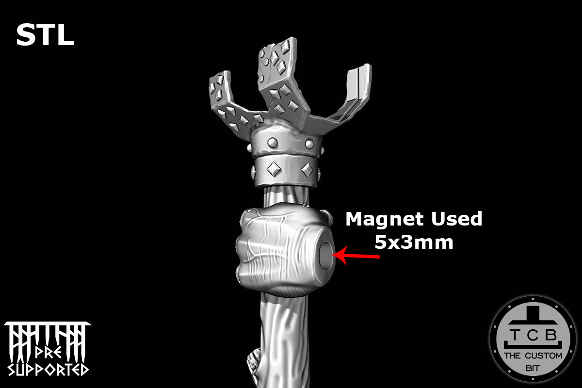 GIANT KING'S HAMMER HANDLE STL THE CUSTOM BIT