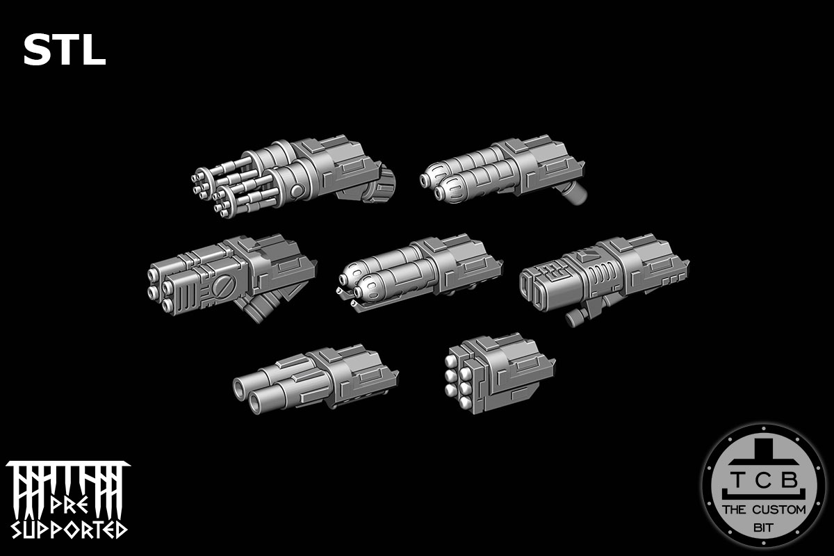 THE CUSTOM BIT TCB TAU EMPIRE CRISIS RANGED WEAPON MAGNET COMMANDER ACCESSORY WEAPONS PACK