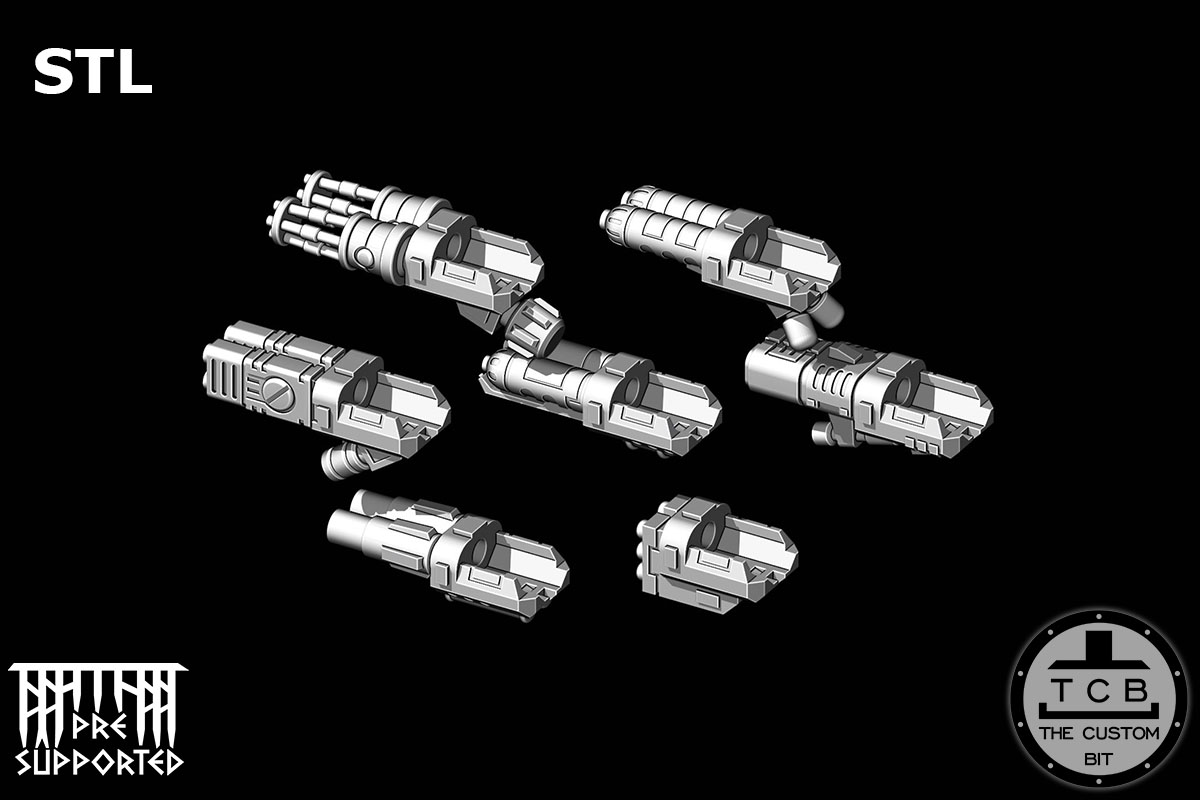 THE CUSTOM BIT TCB TAU EMPIRE CRISIS RANGED WEAPON MAGNET COMMANDER ACCESSORY WEAPONS PACK