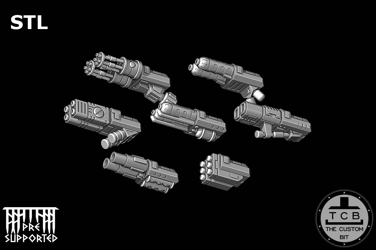 THE CUSTOM BIT TCB TAU EMPIRE CRISIS RANGED WEAPON MAGNET COMMANDER ACCESSORY WEAPONS PACK