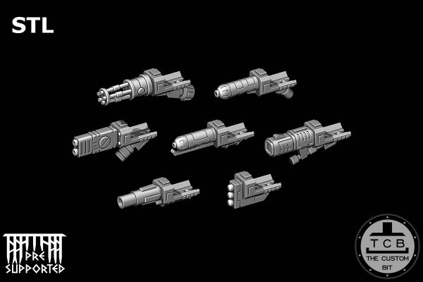 THE CUSTOM BIT TCB TAU EMPIRE CRISIS RANGED WEAPON MAGNET COMMANDER ACCESSORY WEAPONS PACK