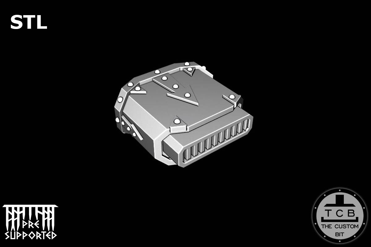 TCB THE CUSTOM BIT MECHANICAL KNIGHTS GATLING CLAW SHOULDER ARMS PACK MAGNETIC IMPERIAL KNIGHTS CHAOS KNIGHTS STL MISSILE LAUNCHER