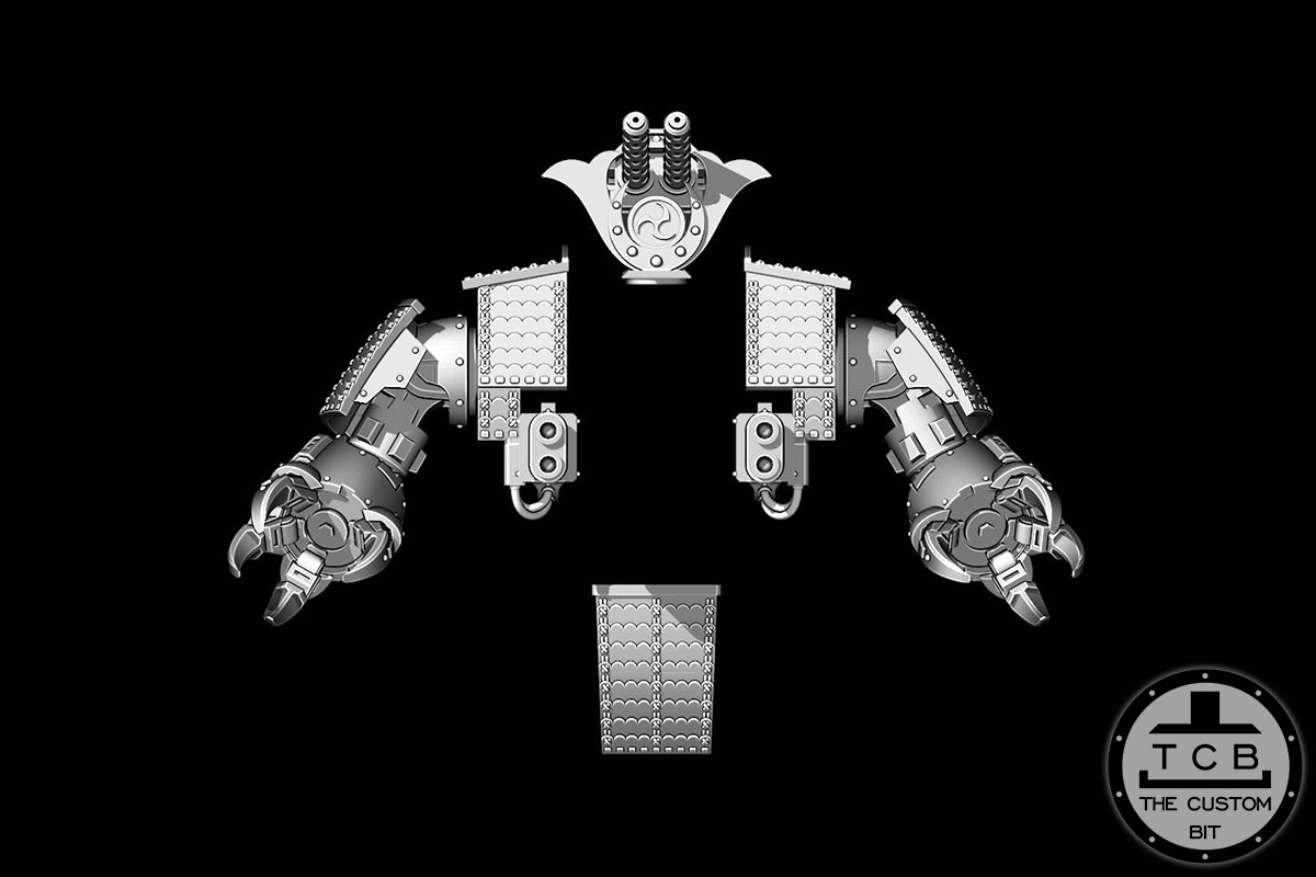 TCB_SAMURAI_COMBAT_BIG_ROBOT_ARMOUR_01_PHYSICAL TCB THE CUSTOM BIT BRUTALIS REDEMPTOR DREADNOUGHT UPDATE KIT SAMURAI SON OF HELLAS TEMPLAR POH COMBAT BIG ROBOT ARMOUR FISTS