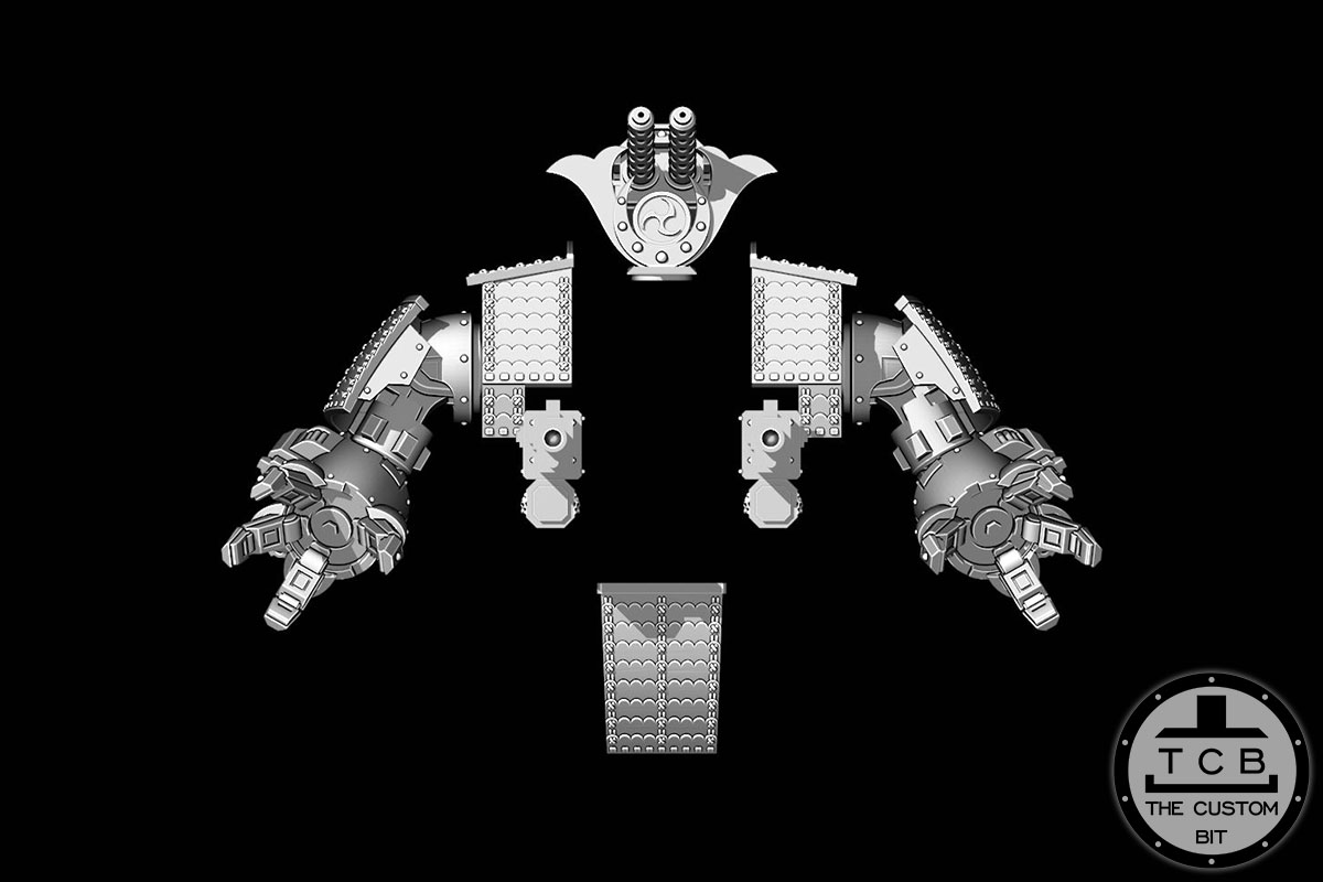 TCB_SAMURAI_COMBAT_BIG_ROBOT_ARMOUR_02_PHYSICAL TCB THE CUSTOM BIT BRUTALIS REDEMPTOR DREADNOUGHT UPDATE KIT SAMURAI SON OF HELLAS TEMPLAR POH COMBAT BIG ROBOT ARMOUR FISTS