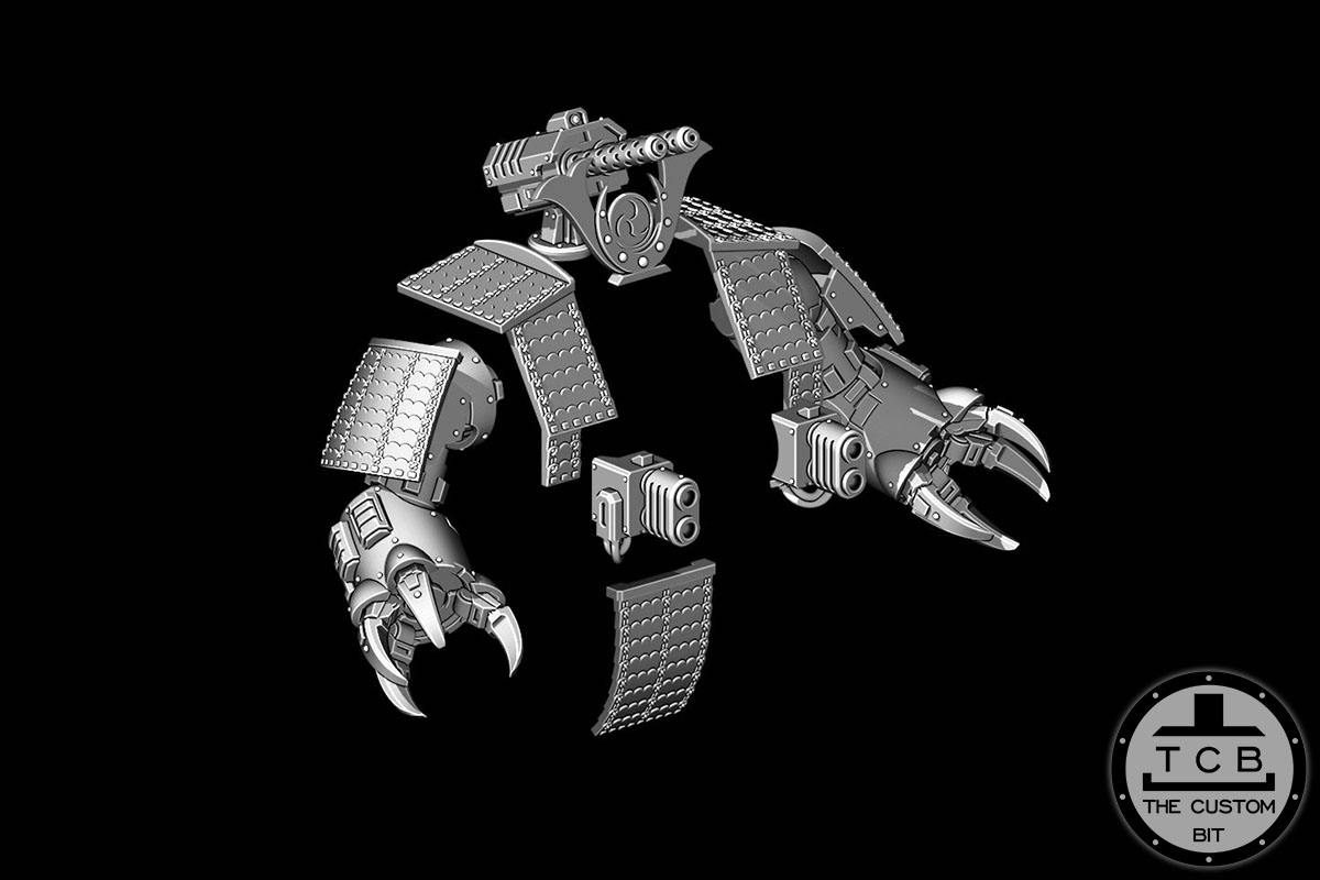 TCB_SAMURAI_COMBAT_BIG_ROBOT_ARMOUR_03_PHYSICAL TCB THE CUSTOM BIT BRUTALIS REDEMPTOR DREADNOUGHT UPDATE KIT SAMURAI SON OF HELLAS TEMPLAR POH COMBAT BIG ROBOT ARMOUR FISTS