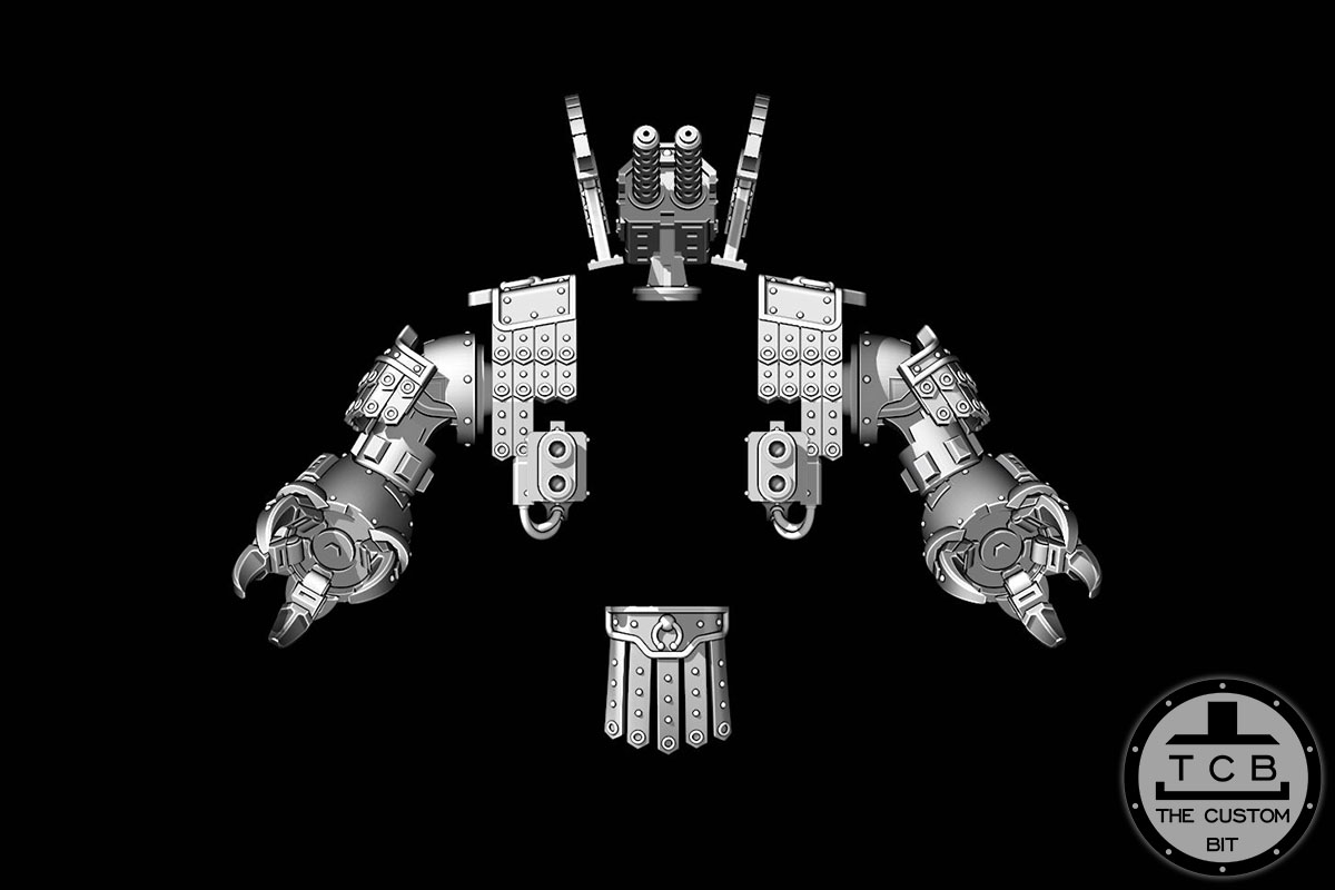 TCB THE CUSTOM BIT BRUTALIS REDEMPTOR DREADNOUGHT UPDATE KIT SAMURAI SON OF HELLAS TEMPLAR POH COMBAT BIG ROBOT ARMOUR FISTS