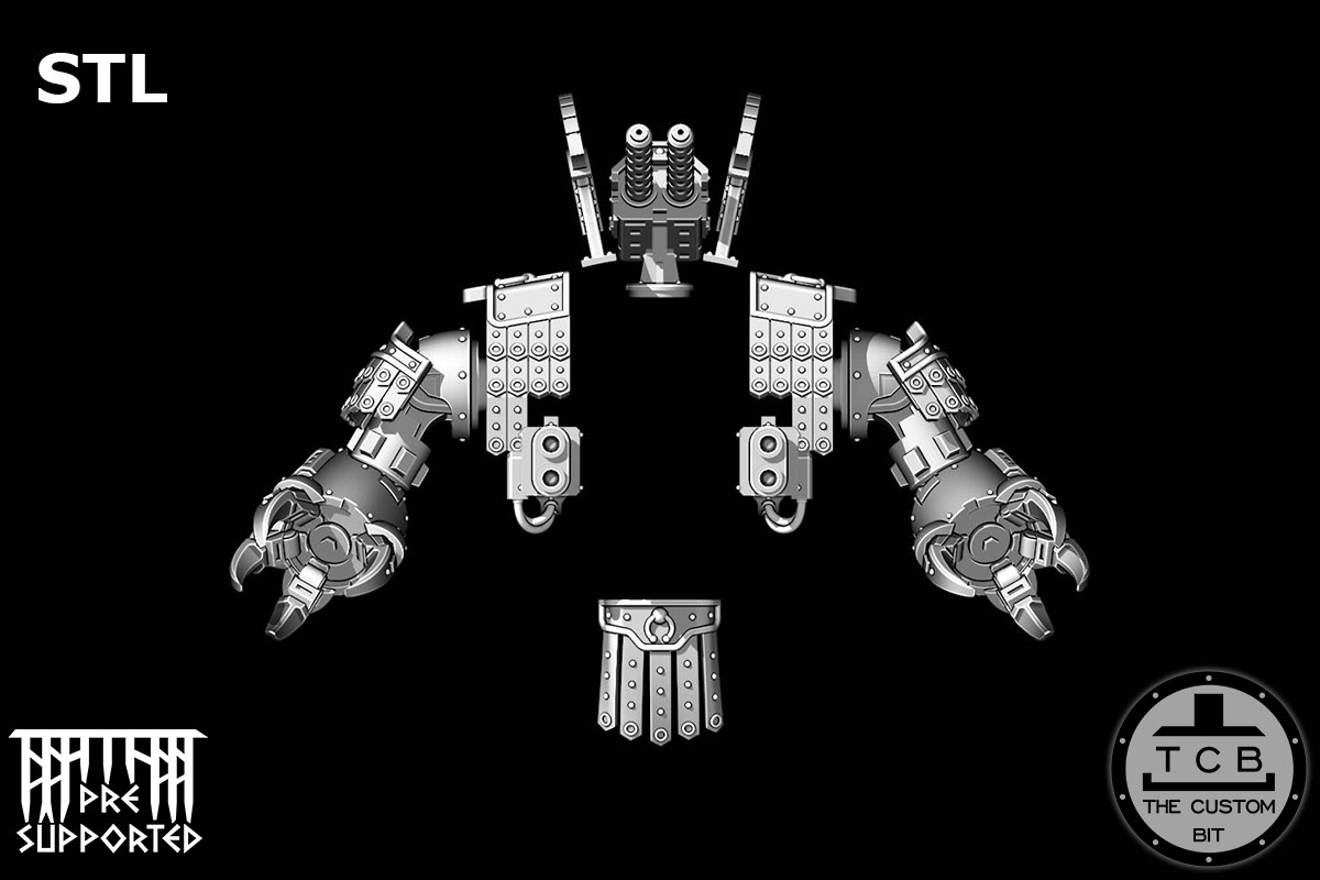 TCB THE CUSTOM BIT BRUTALIS REDEMPTOR DREADNOUGHT UPDATE KIT SAMURAI SON OF HELLAS TEMPLAR COMBAT BIG ROBOT ARMOUR SOH STL