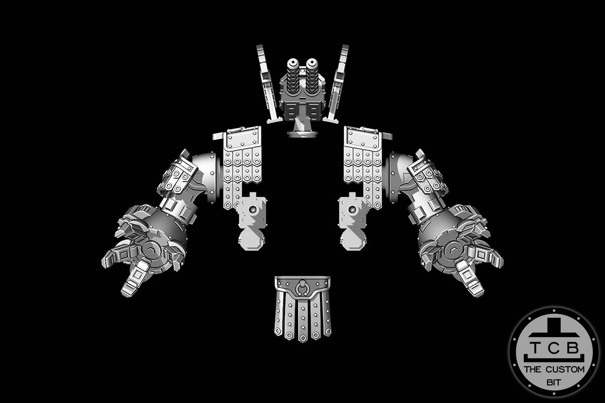 TCB THE CUSTOM BIT BRUTALIS REDEMPTOR DREADNOUGHT UPDATE KIT SAMURAI SON OF HELLAS TEMPLAR POH COMBAT BIG ROBOT ARMOUR FISTS