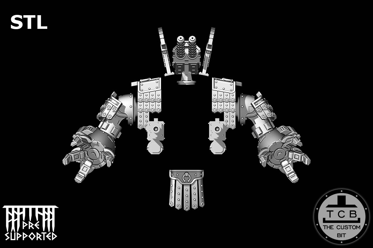 TCB THE CUSTOM BIT BRUTALIS REDEMPTOR DREADNOUGHT UPDATE KIT SAMURAI SON OF HELLAS TEMPLAR COMBAT BIG ROBOT ARMOUR SOH STL