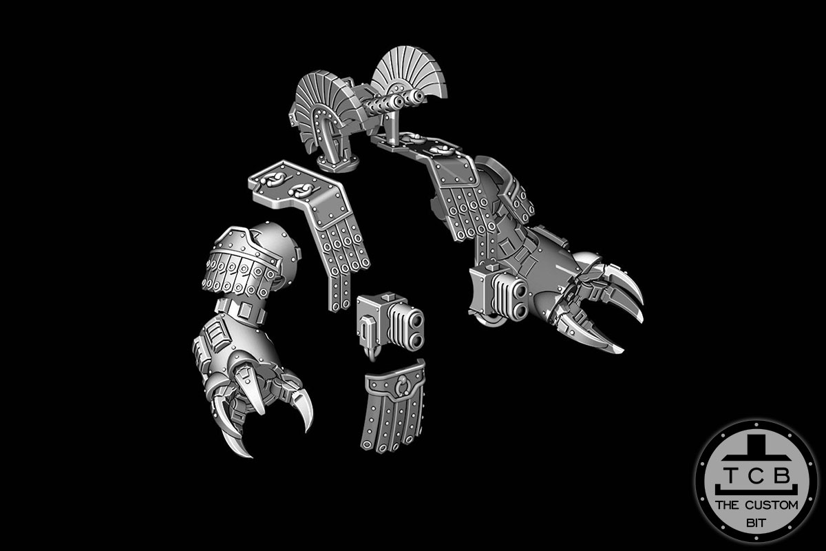 TCB THE CUSTOM BIT BRUTALIS REDEMPTOR DREADNOUGHT UPDATE KIT SAMURAI SON OF HELLAS TEMPLAR POH COMBAT BIG ROBOT ARMOUR FISTS