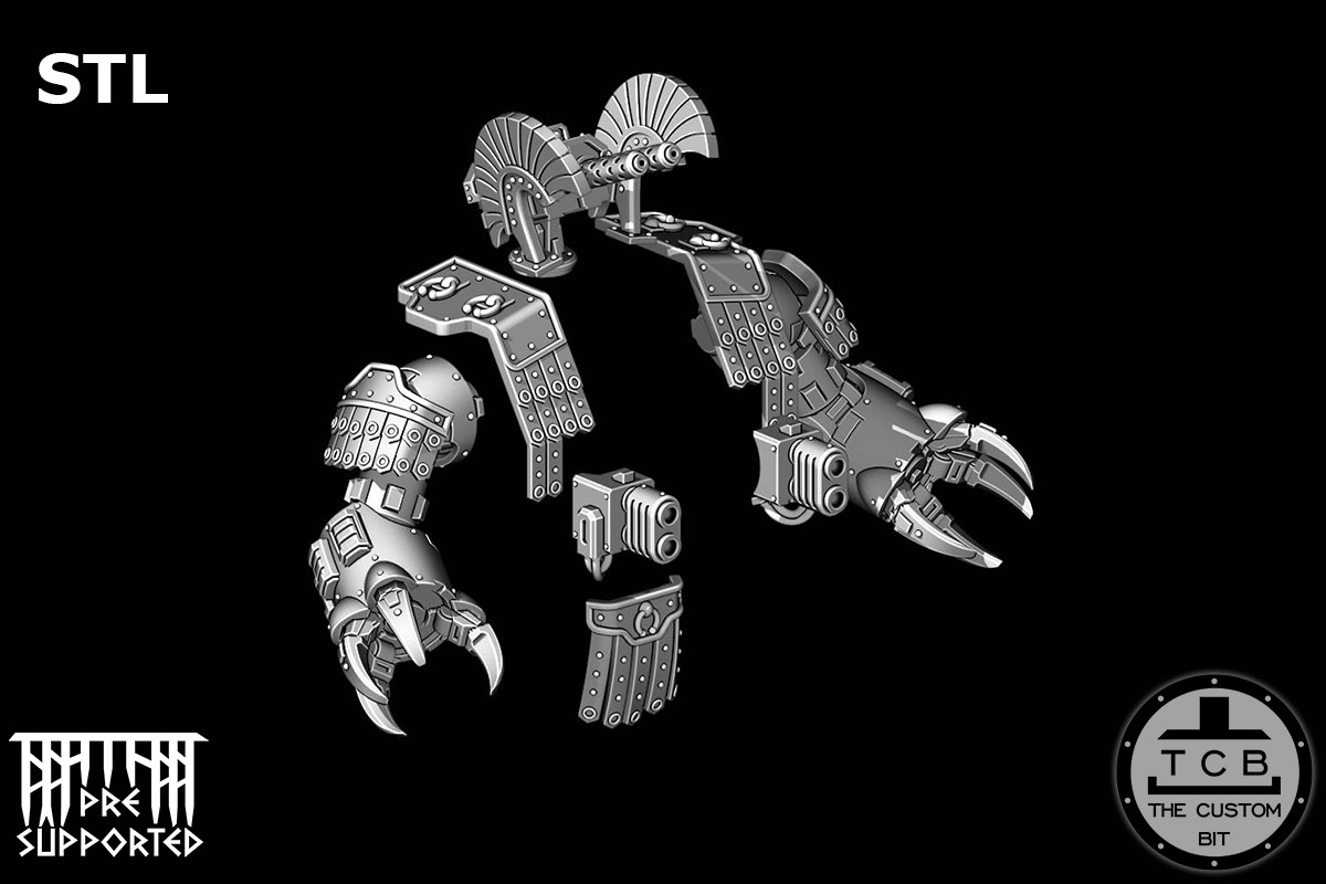 TCB THE CUSTOM BIT BRUTALIS REDEMPTOR DREADNOUGHT UPDATE KIT SAMURAI SON OF HELLAS TEMPLAR COMBAT BIG ROBOT ARMOUR SOH STL