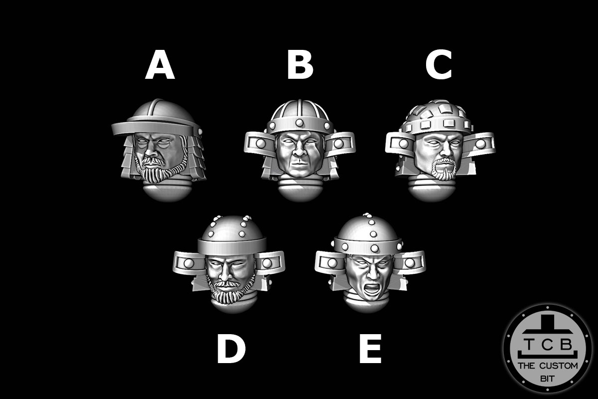 THECUSTOMBIT THE CUSTOM BIT TCB SAMURAI PRIMARIS SPACEMARINE KABUTO 02 HELMET HEAD