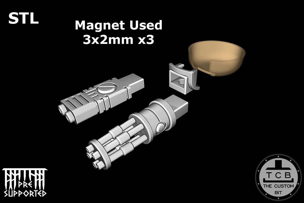 TCB_GA_LIGHT_TANK_COVERSION_KIT_03_STL WARHAMMER 40K TAU EMPIRE LIGHT TANK COCKPIT TAU THE CUSTOM BIT PIRANHA FUSION GATLING LIGHT TANK COVERSION KIT STL