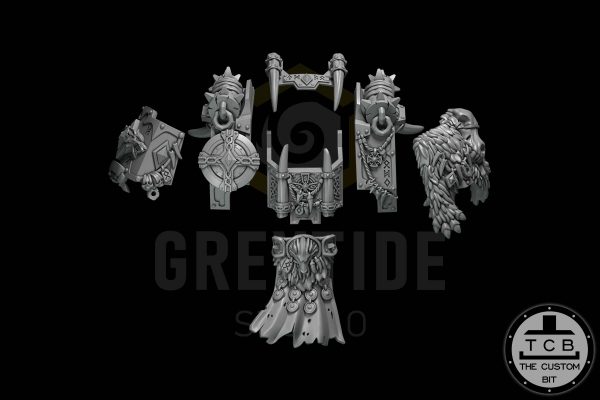 TCB THE CUSTOM BIT GREYTIDE STUDIO PRIMAL HOUNDS SWORDS AXES JETPACKS HAMMERS BACKPACKS HEADS SHOULDER PADS SHIELDS LOINCLOTHS 2 HANDED WEAPONS ANCIENT DREADNOUGHT CLOAKS BIKE ACCESORIES CLAW FIST BRACERS GRAVES SPEARS ACCESORIES ARMOR