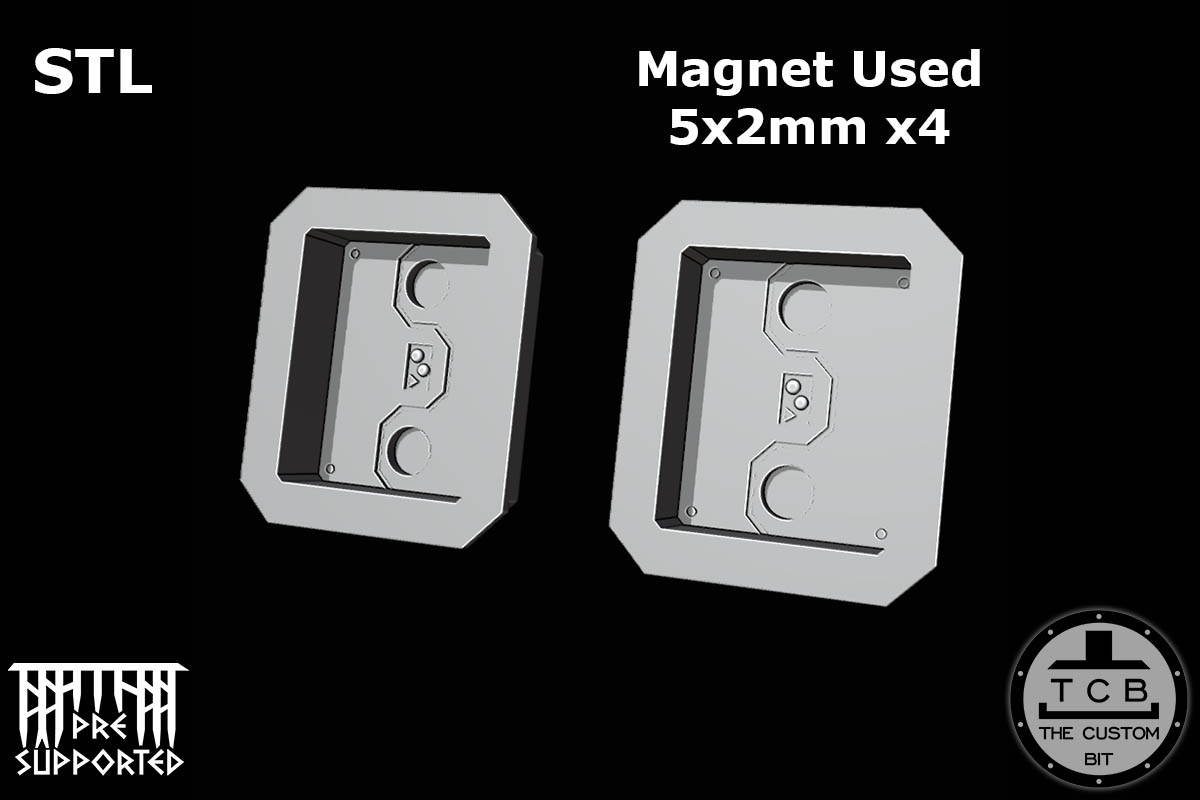 THE CUSTOM BIT TCB POH HEAVY TANK WEAPONS SYSTEM SPONSONS TRACK PROTECTION FLAMER LASER BOLTER COUPLING WARHAMMER 40K SPACE MARINES LAND RAIDER REDEEMER DOOR STL