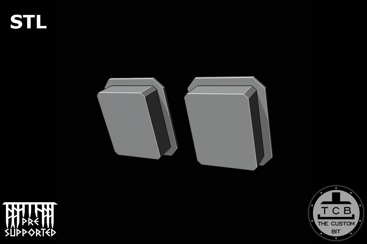 THE CUSTOM BIT TCB POH HEAVY TANK WEAPONS SYSTEM SPONSONS TRACK PROTECTION FLAMER LASER BOLTER COUPLING WARHAMMER 40K SPACE MARINES LAND RAIDER REDEEMER DOOR STL