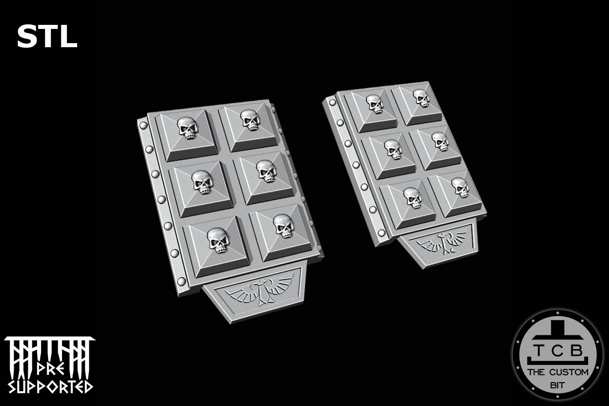 THE CUSTOM BIT TCB POH HEAVY TANK WEAPONS SYSTEM SPONSONS TRACK PROTECTION FLAMER LASER BOLTER COUPLING WARHAMMER 40K SPACE MARINES LAND RAIDER REDEEMER DOOR STL