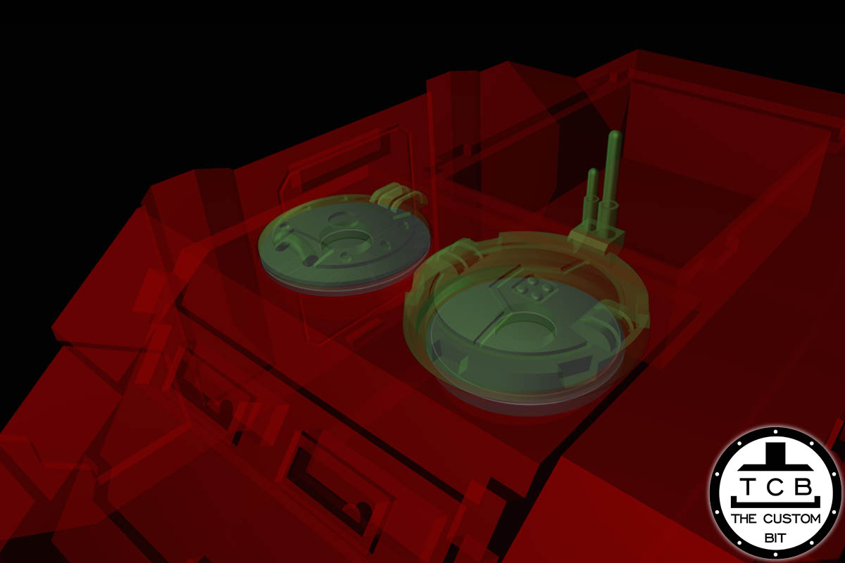 POH TANK HATCHS THE CUSTOM BIT RHINO VINDICATOR PREDATOR WARHAMMER 40K COUPLING