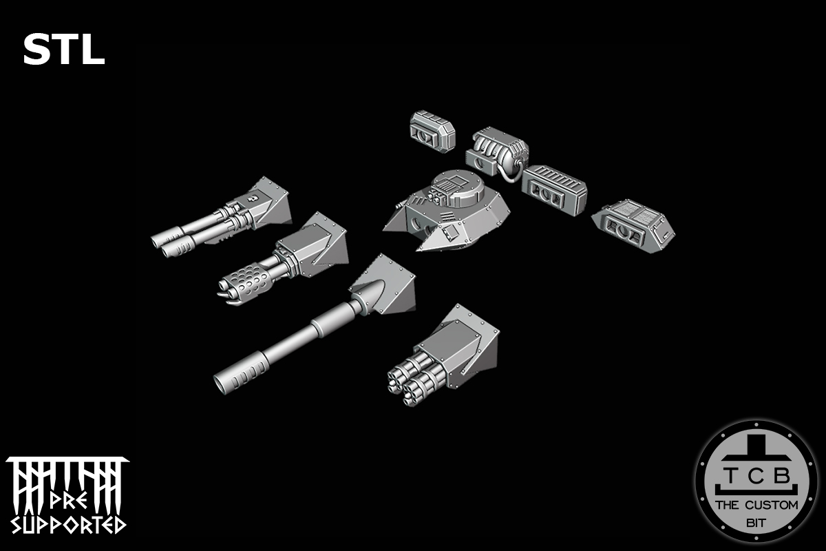 POH TANK HUNTER MISSILE THE CUSTOM BIT TCB STL AVENGER CRUSADER APC PREDATOR VINDICATOR RHINO WARHAMMER 40K FLAMER HEAVY BOLTER LASER SPONSON AUTOMATIC CANNON