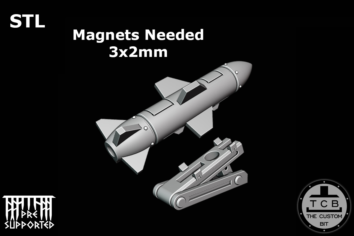 POH TANK HUNTER MISSILE THE CUSTOM BIT TCB STL AVENGER CRUSADER APC PREDATOR VINDICATOR RHINO WARHAMMER 40K