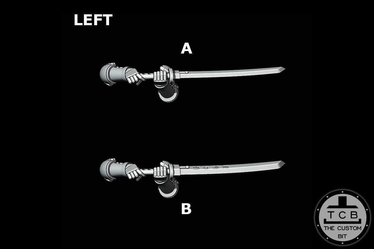 THE CUSTOM BIT TCB POH SAMURAI KATANA POSE 01 02 03 04 05 06 A B PHYSICAL PRIMARIS SPACE MARINE WARHAMMER 40K