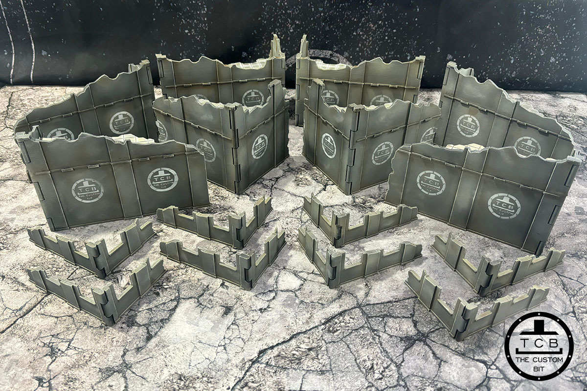 THE CUSTOM BIT GW FOLDABLE TERRAIN PACK SCENARY GAMES WORKSHOP GW WARHAMMER 40K PARIAH NEXUS 3D PRINTED AREA TEMPLATES STL COMMERCIAL LICENSE PHYSICAL