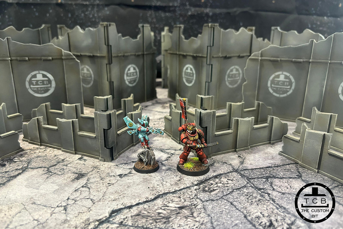 THE CUSTOM BIT GW FOLDABLE TERRAIN PACK SCENARY GAMES WORKSHOP GW WARHAMMER 40K PARIAH NEXUS 3D PRINTED AREA TEMPLATES STL COMMERCIAL LICENSE PHYSICAL