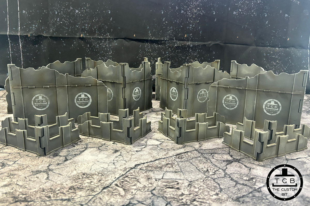 THE CUSTOM BIT GW FOLDABLE TERRAIN PACK SCENARY GAMES WORKSHOP GW WARHAMMER 40K PARIAH NEXUS 3D PRINTED AREA TEMPLATES STL COMMERCIAL LICENSE PHYSICAL