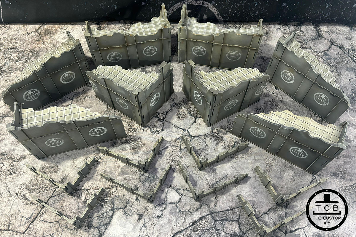 THE CUSTOM BIT GW FOLDABLE TERRAIN PACK SCENARY GAMES WORKSHOP GW WARHAMMER 40K PARIAH NEXUS 3D PRINTED AREA TEMPLATES STL COMMERCIAL LICENSE PHYSICAL