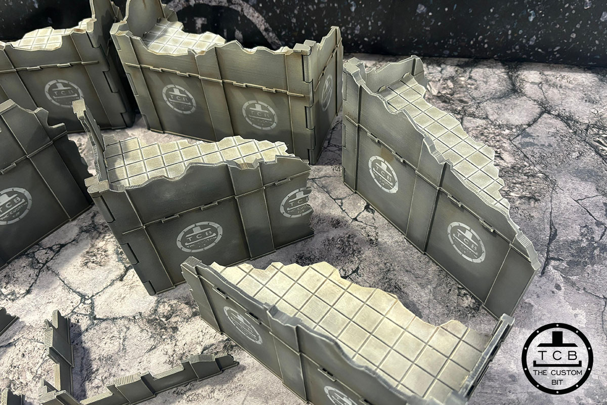 THE CUSTOM BIT GW FOLDABLE TERRAIN PACK SCENARY GAMES WORKSHOP GW WARHAMMER 40K PARIAH NEXUS 3D PRINTED AREA TEMPLATES STL COMMERCIAL LICENSE PHYSICAL