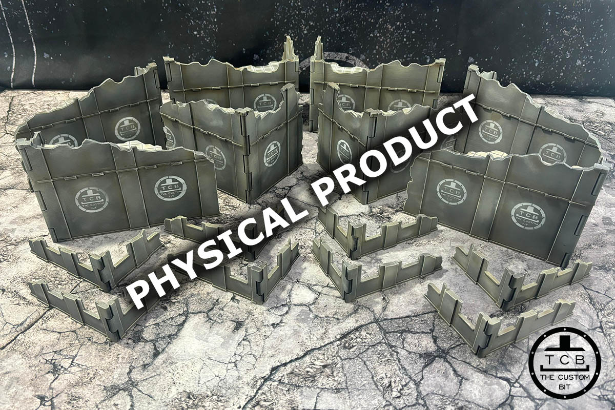 THE CUSTOM BIT GW FOLDABLE TERRAIN PACK SCENARY GAMES WORKSHOP GW WARHAMMER 40K PARIAH NEXUS 3D PRINTED AREA TEMPLATES STL COMMERCIAL LICENSE PHYSICAL