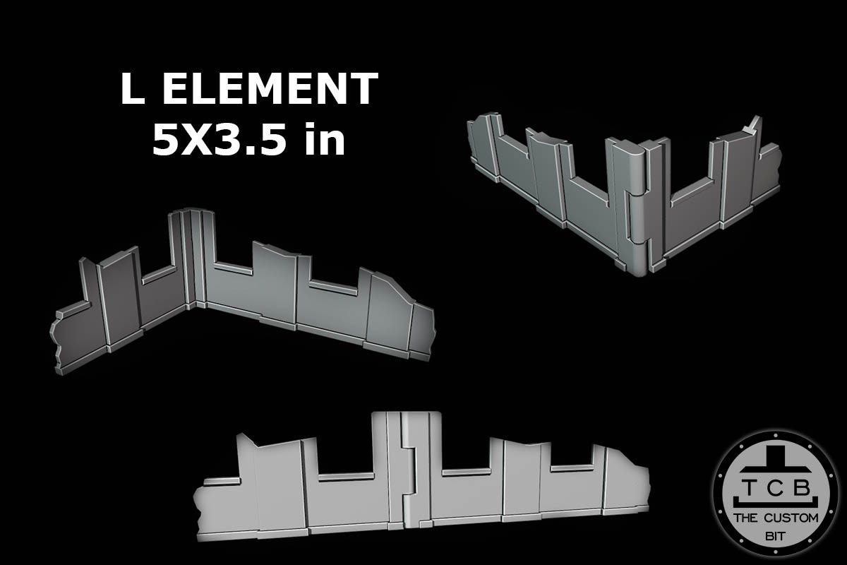 THE CUSTOM BIT GW FOLDABLE TERRAIN PACK SCENARY GAMES WORKSHOP GW WARHAMMER 40K PARIAH NEXUS 3D PRINTED AREA TEMPLATES STL COMMERCIAL LICENSE PHYSICAL
