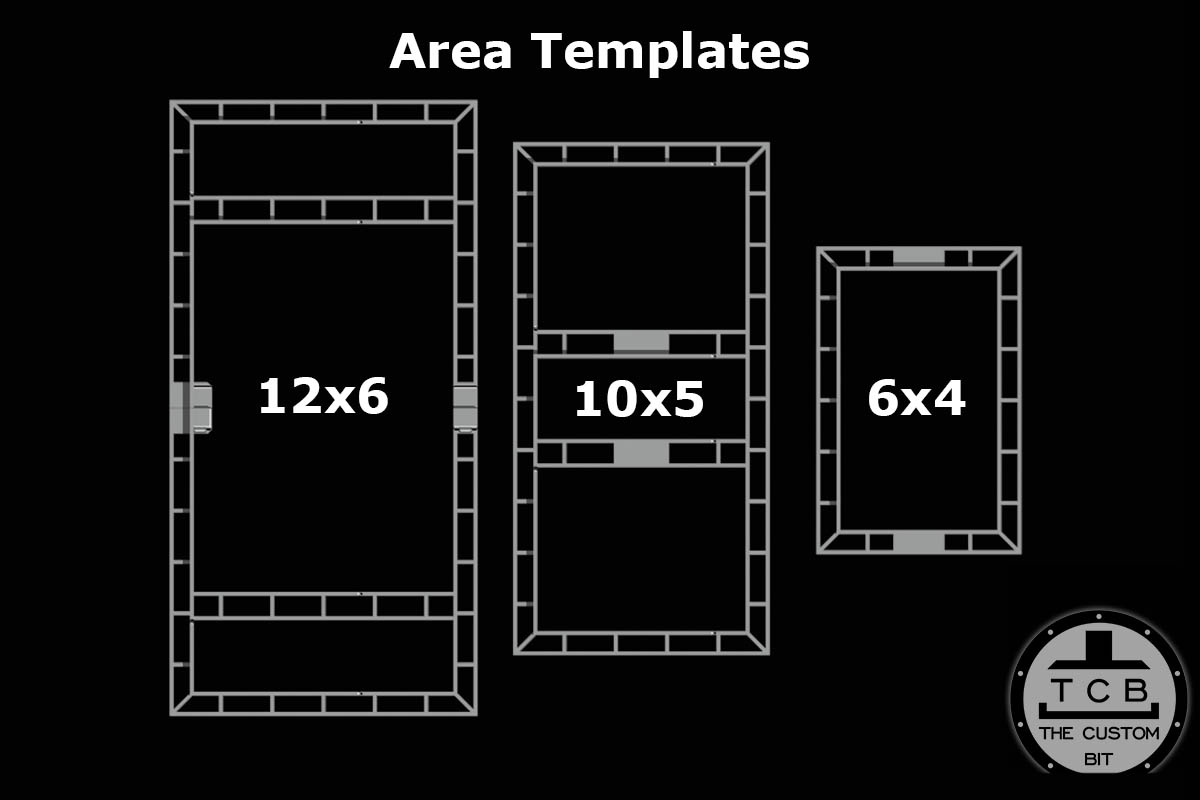 THE CUSTOM BIT GW FOLDABLE TERRAIN PACK SCENARY GAMES WORKSHOP GW WARHAMMER 40K PARIAH NEXUS 3D PRINTED AREA TEMPLATES STL COMMERCIAL LICENSE PHYSICAL