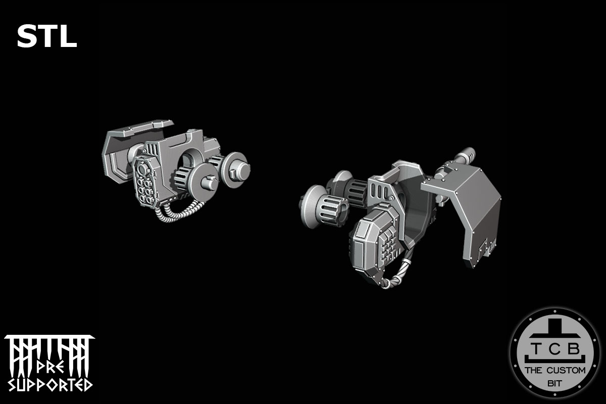 THE CUSTOM BIT TCB POH BIG ROBOT ARMOUR RANGED WEAPONS BALLISTUS DREADNOUGHT WARHAMMER 40K STL PHYSICAL 01 02 03 04 05 06 07