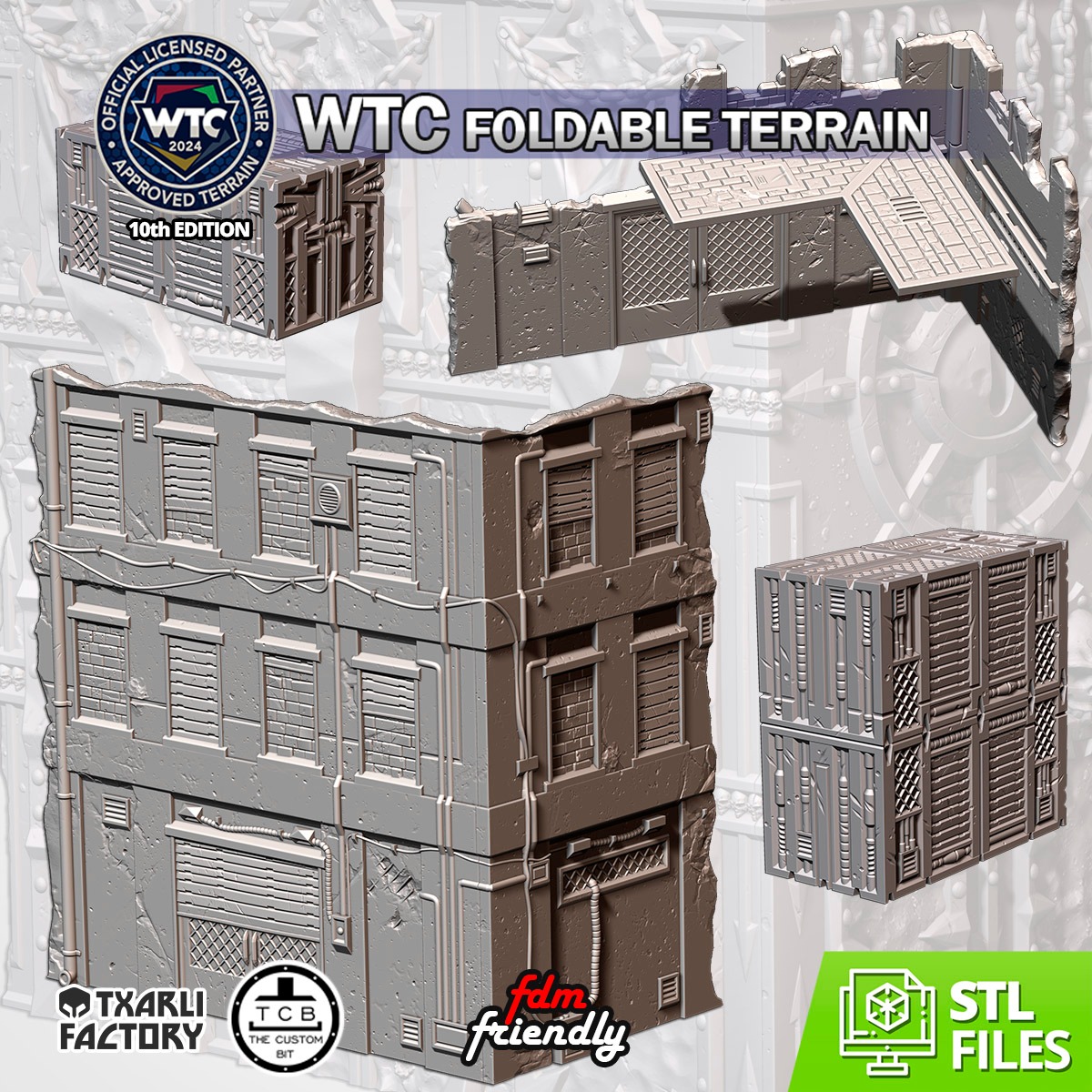 WTC COMMERCIAL LICENSE FOLDABLE TERRAIN ELDAR ORCS SOVIETIC INDUSTRIAL CATHEDRAL CHAOS NIDS NECROMATONS TCB THE CUSTOM BIT THECUSTOMBIT WARHAMMER 40K WORLD TEAM CHAMPIONSHIP STL SCENERY