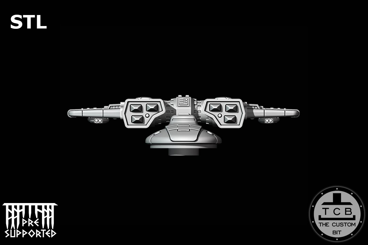 TCB GA TANK MISSILE TURRET THE CUSTOM BIT HAMMERHEAD TANK SKYRAY TAU EMPIRE WARHAMMER 40K STL