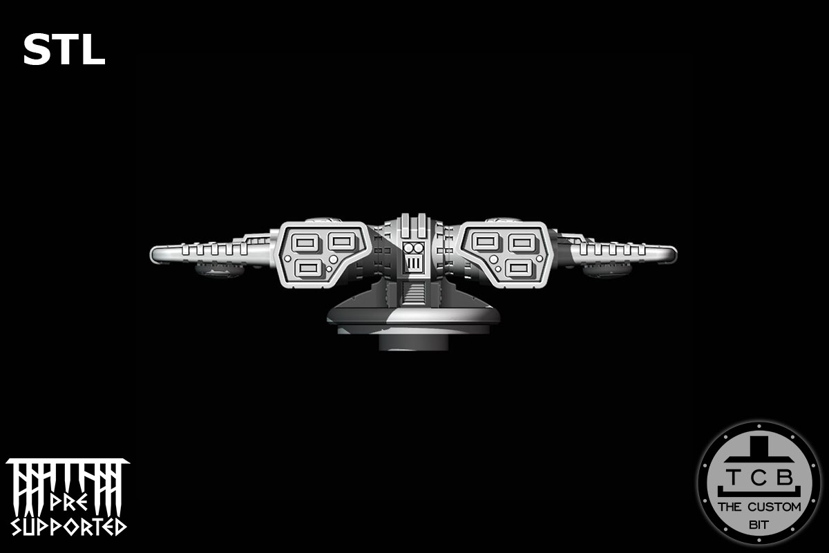 TCB GA TANK MISSILE TURRET THE CUSTOM BIT HAMMERHEAD TANK SKYRAY TAU EMPIRE WARHAMMER 40K STL