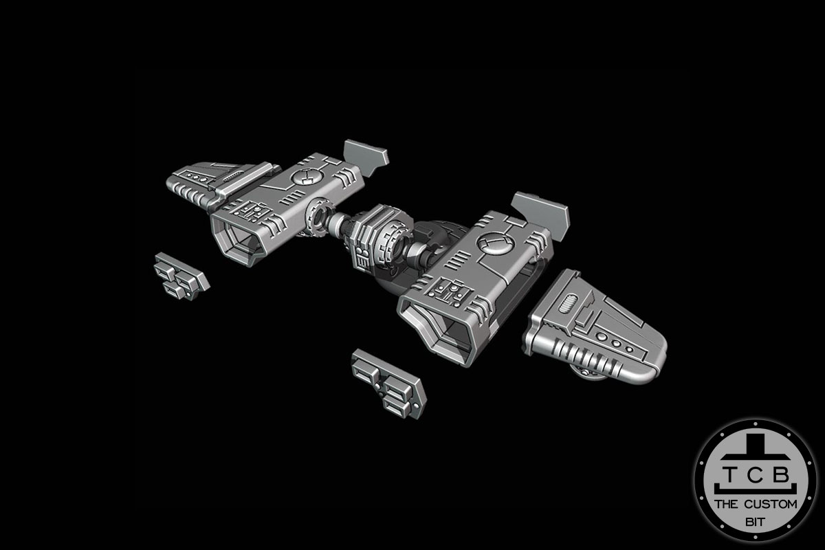 TCB GA TANK MISSILE TURRET THE CUSTOM BIT HAMMERHEAD TANK SKYRAY TAU EMPIRE WARHAMMER 40K STL