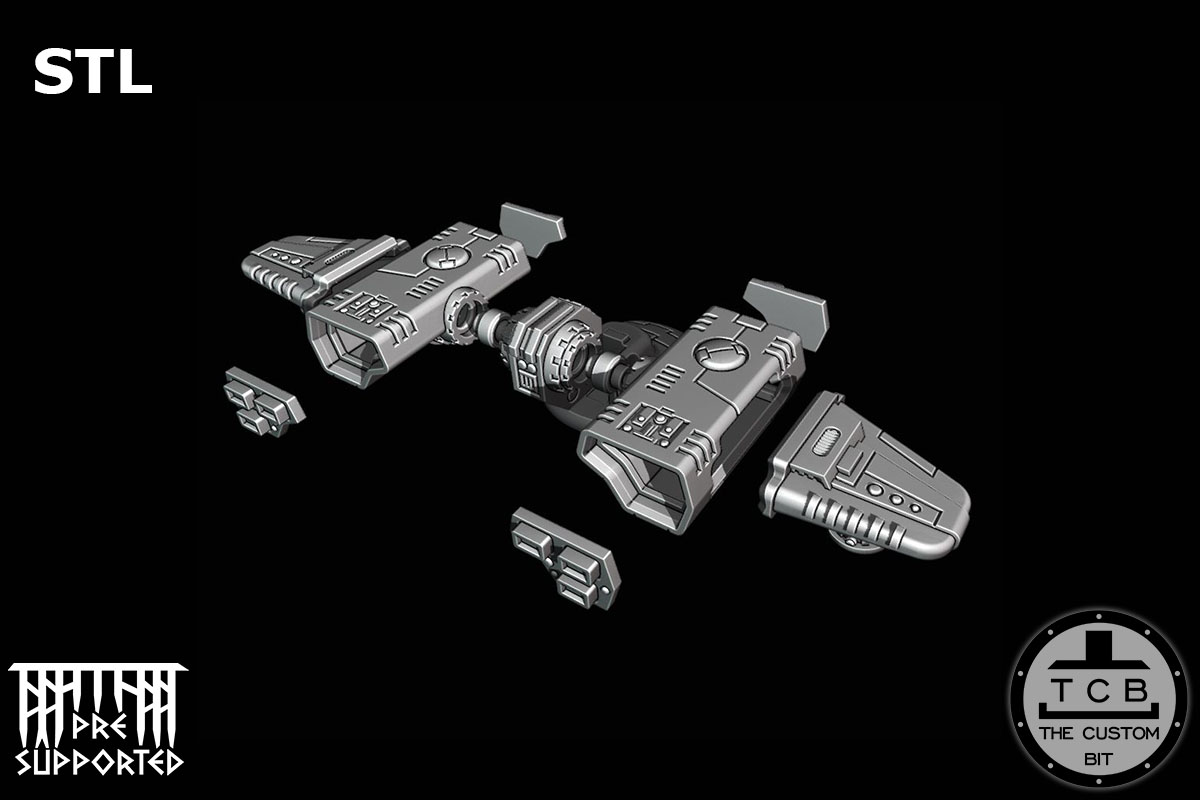 TCB GA TANK MISSILE TURRET THE CUSTOM BIT HAMMERHEAD TANK SKYRAY TAU EMPIRE WARHAMMER 40K STL