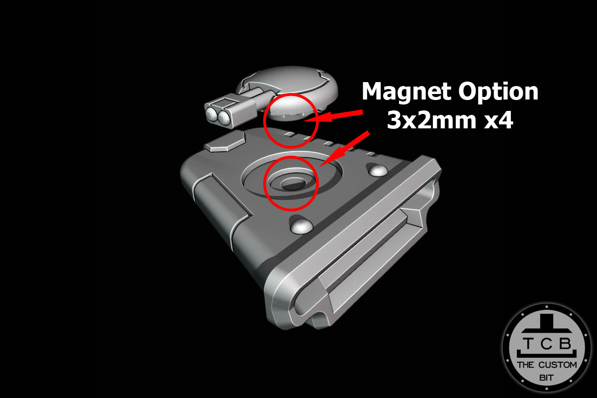 TCB GA TANK MISSILE TURRET THE CUSTOM BIT HAMMERHEAD TANK SKYRAY TAU EMPIRE WARHAMMER 40K STL