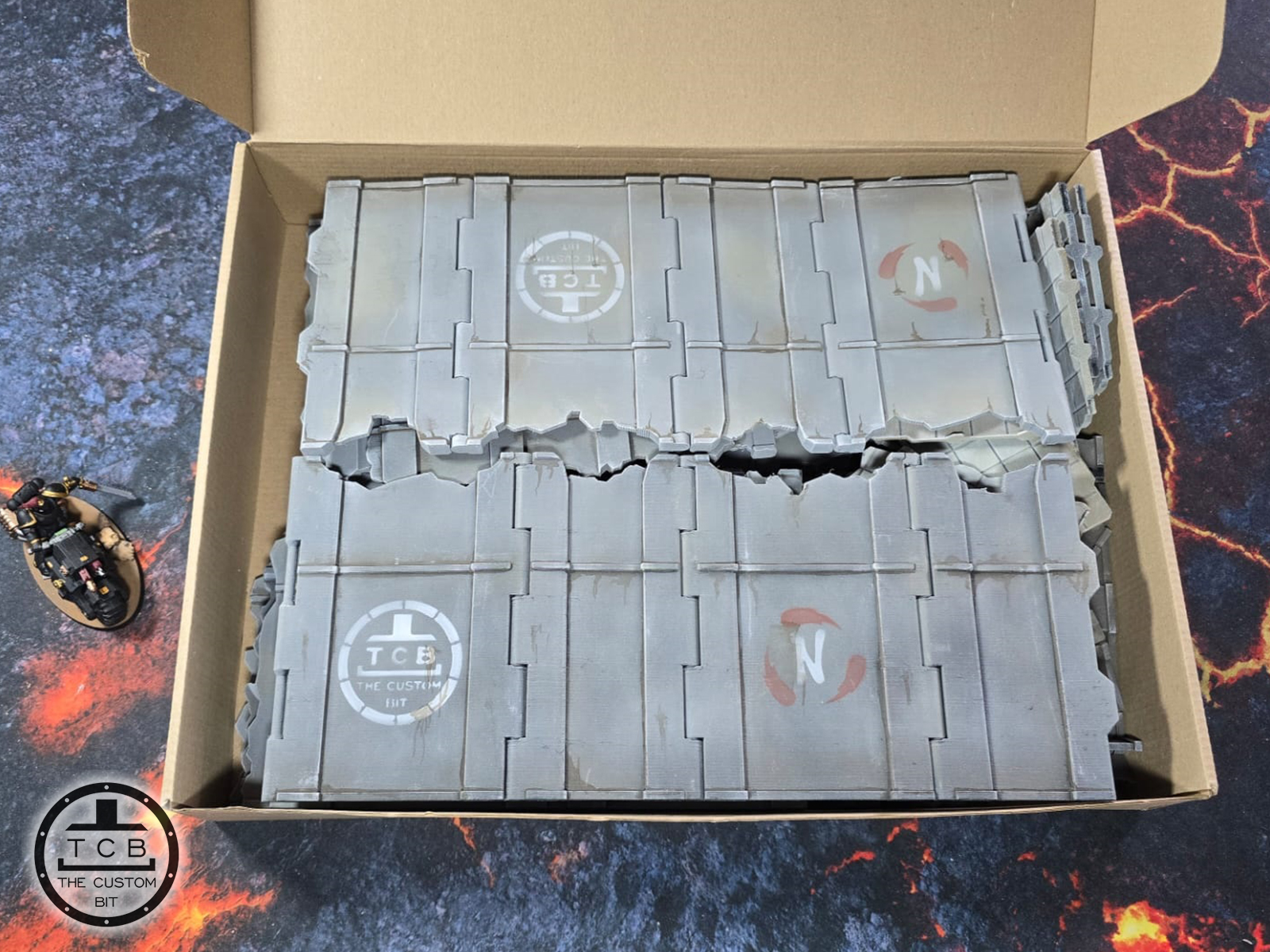 TCB THE CUSTOM BIT GW FOLDABLE TERRAIN PACK V11 11TH EDITION WARHAMMER 40K SCENERY RUINS AND BUILDINGS FUTURIST