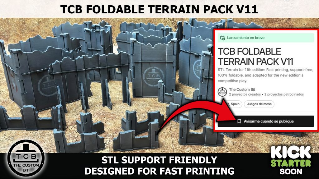TCB THE CUSTOM BIT FOLDABLE TERRAIN PACK V11 EDITION OF WARHAMMER 40K