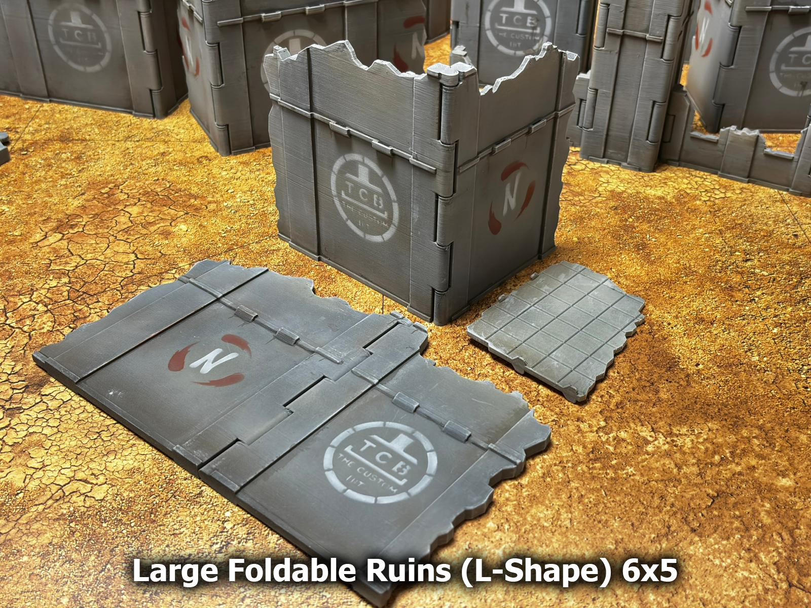 TCB THE CUSTOM BIT GW FOLDABLE TERRAIN PACK V11 11TH EDITION WARHAMMER 40K SCENERY RUINS AND BUILDINGS FUTURIST